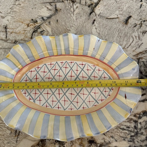 MacKenzie Childs Scalloped Serving Dish - Picture 2 of 3